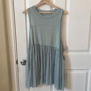 Blue Free People Flowy Madison Tank
